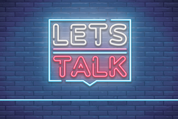 Let's Talk Neon Sign
